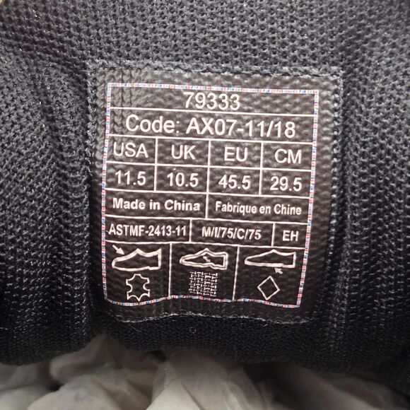 Shoes For Crews Cade Steel Toe Work Shoes Black Slip Oil Resistant Mens Sz 11.5 main image 5